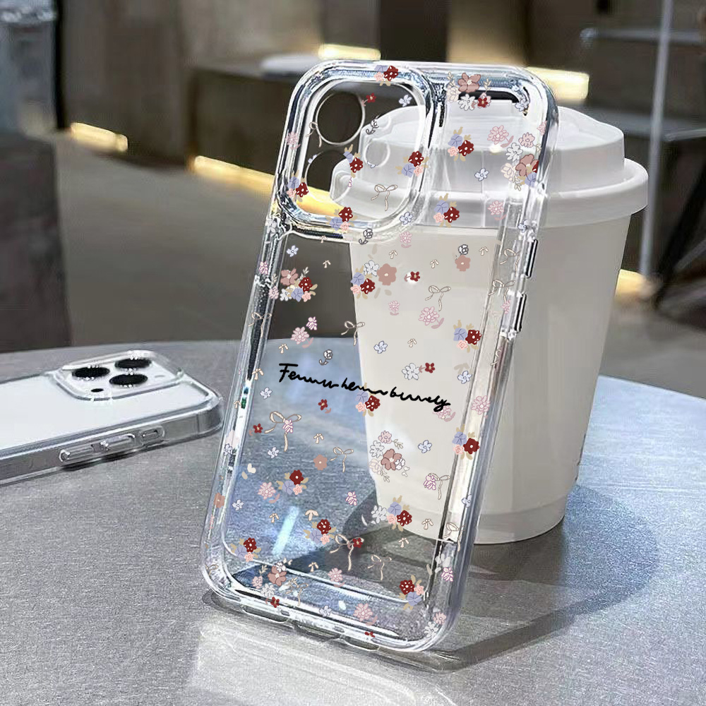 Clear Shockproof Bumper Case - Coque de téléphone Mini Fleur pour