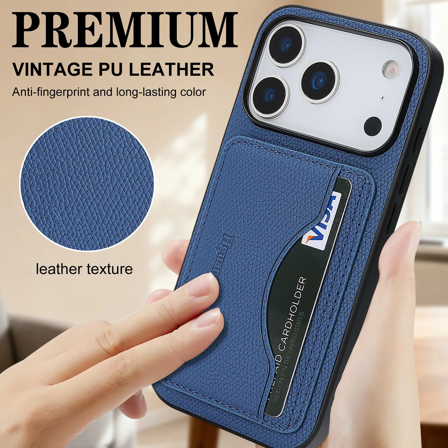 Étui portefeuille en cuir avec - Leather Wallet Card Holder Phone Cover avis et prix